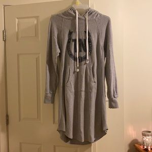 Womans. Long hoodie dress/coverup